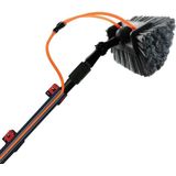 Aquascopic Telescoopstang met interne waterdispenser en borstel met 5 vlakken, in lengte verstelbaar, tot 3,6 m, raamreiniger voor zonnepanelen, interne waterslang