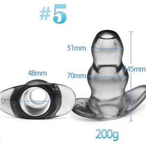 Kinky Secrets Transparante Tunnel Buttplug Formaat XL