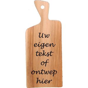 Mini borrelplank van Bamboe hout - Gepersonaliseerd met uw eigen tekst - 18,5 x 8 cm Serveerplek - tapasplank - borrel plank