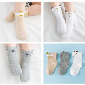 Jongens Sokken – Baby 2–6 Maanden – Grijze Beer