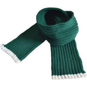Gebreide kindersjaal unisex (0-3 jaar) - groen - winter sjaal | sjaal kind meisje - jongen