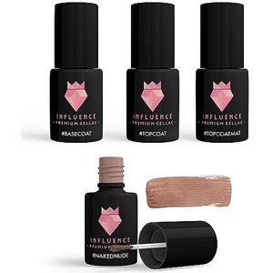 Influence Premium gellac Nagellak glitter pastel mat #NAKEDNUDESERIE