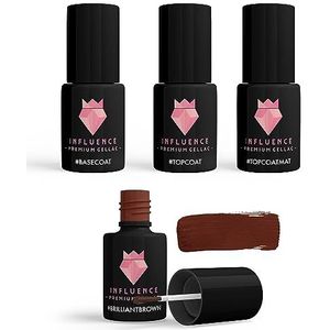 Influence Premium gellac Nagellak glitter pastel mat #BRILLIANTBROWNSERIE