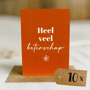 10x hippe gekleurde kaartjes (A6 formaat) - kaartjes om te versturen - kaartenset - kaartjes blanco - kaartjes met tekst - wenskaarten
