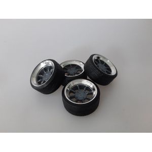 1:18 WATANABE velgenset 16 inch Gunmetal
