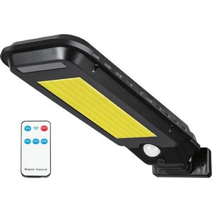 SOLARLAMP STRAATLAMP LTC 30 W COB, 2000 LM, BEWEGINGS- EN SCHEMERSENSOR, 2400 MAH ACCU + AFSTANDSBEDIENING