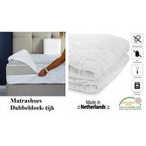 Matrashoes (Dubbeldoek tijk) 180x220 Dikte 18 cm Anti-allergische Wasbare hoes met rits Royalmeubelcenter.nl ®