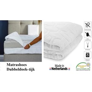 Matrashoes (Dubbeldoek tijk) Anti-allergische Wasbare hoes met rits 70x200 Dikte 20 cm. Royalmeubelcenter.nl