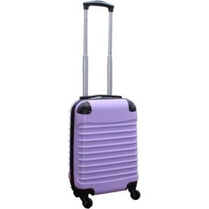 Handbagage koffer met wielen 27 liter - lichtgewicht - cijferslot - lila