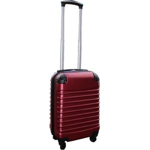 Handbagage koffer met wielen 27 liter - lichtgewicht - cijferslot - bordeauxrood