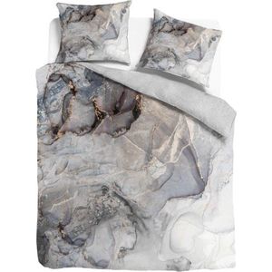 Venice Collection - Dekbedovertrek - Katoen Satijn - Mercury - Grijs - 200x200/220 cm- Tweepersoons