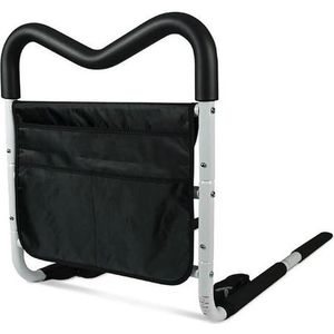 Bedsteun / bedbeugel / bedgreep met zachte handgreep. Voorzien van handig opbergvakje