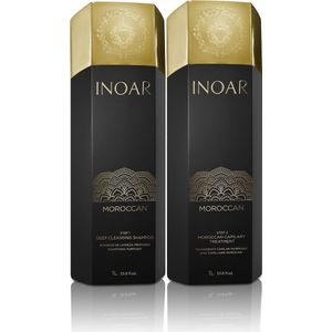 Inoar 2x1000ml KIT Moroccan MARROQUINO & Glanzend Haar & Shampoo & Conditioner na Keratinebehandeling Merk: Inoar 2,2/5 Bekijk 6 reviews