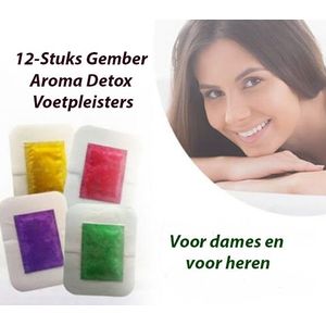 Aroma Detox Pleisters - 12-Pack - Gember - Bamboeazijn - Chitosan - Toermalijn
