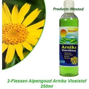 Alpengoud - Arnika Vloeistof - 2 Flessen - 250ml - Verkwikkende Huidverzorging