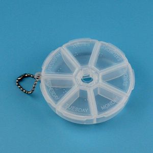 Pillendoosje - Medicijndoosje - Vakantie - Reizen - Geneeskunde - Opbergdoos - Tablet Dispenser - Wekelijks - Wit