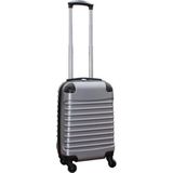 Travelsuitcase RoyalyLine handbagage koffer met wielen 27 liter - lichtgewicht - cijferslot - zilver