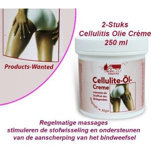 2-Stuks Cellulitis Olie Crème 250 ml