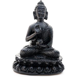 Boeddha Steen – Zwarte afwerking – Teaching (10 cm)