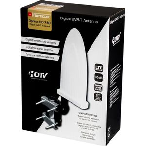 OPTICUM SMART HD 750/35.10 DIGITALE ANTENNE VOOR KPN DIGITENNE (NL) / ANTENNE TV (BE) Met 10 Meter Kabel - vernieuwd met sterker ontvangst