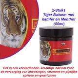 2-Potten Tiger Balsem met Kamfer en Menthol 50ml