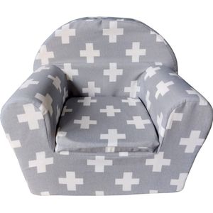 KidZ ImpulZ Peuterstoel - Kinderstoel voor peuter tot 5 jaar- grijs met print