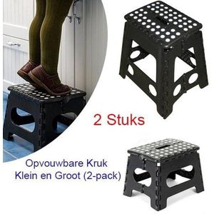 2-Pack Multifunctionele in 2 maten Opvouwbare Krukken