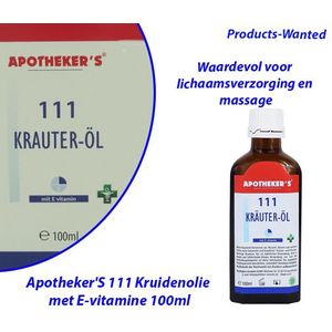 3-Flessen Apotheker’S 111 Kruidenolie met E-Vitamine 100ml