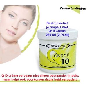Fit & Actief - Q10 Crème - 2-Pack - Huidverzorging - Vitamine E