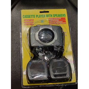 Walkman - Cassette Player met Speakers - Zwart