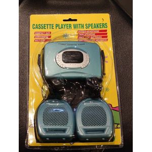 Walkman - Cassette Player met Speakers Lichtblauw