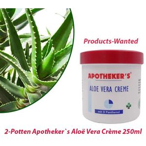 Aloe Vera Crème - Vochtinbrengend - 200ml - Vrij van Parabenen