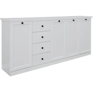 Brax Sideboard 4 Türen und 4 Schubladen, weiss.