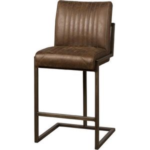 Barstoel met Rugleuning | Teakea - Ferro barstool | 61x50x101 | Donkerbruin