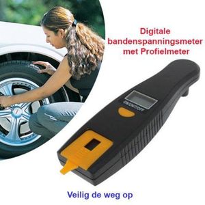 Benson - Digitale Bandenspanningsmeter - Zwart/Geel - CR2032 Batterij Inclusief