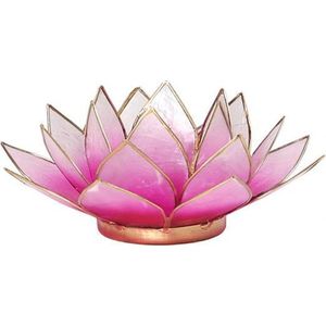 Lotus sfeerlicht roze-lichtroze goudrand
