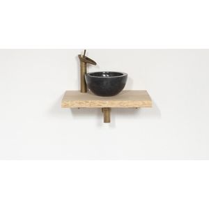 Teakea - Wastafel Faliraki Messing | Complete Set | 80x40x4 | smoke5