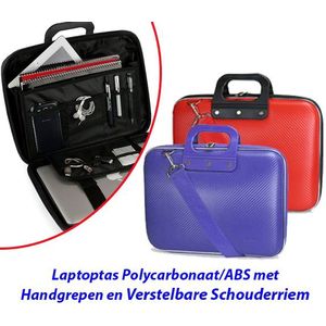 Laptoptas Polycarbonaat/ABS met Handgrepen en Verstelbare Schouderriem in Rood