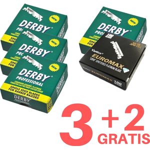 Derby single edge scheermesjes - shavette - blades - euromax (3+2 gratis)