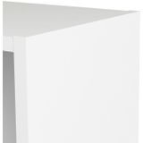 Base wandkast 1 plank en 1 deur wit, eiken structuur decor.
