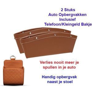 2 Stuks Auto Opbergvakken Inclusief Telefoon/Kleingeld Bakje