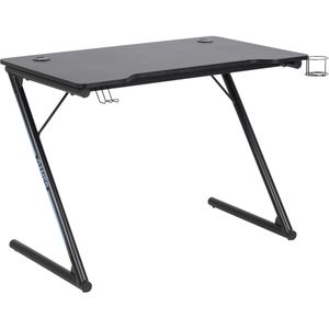 Ebuy24 - Trops Schreibtisch für Gamer mit Getränkehalter schwarz.