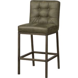 Barstoel met Rugleuning | Teakea - Vasco barstool | 58x48x100 | Groen