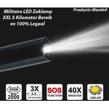 2-Stuks Stalen Tactical Militaire LED Zaklamp XXL 100% Legaal