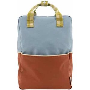 Sticky Lemon Colourblocking Backpack Large blueberry willow brown pear green