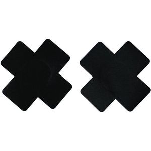 Tepel stickers zwart kruis