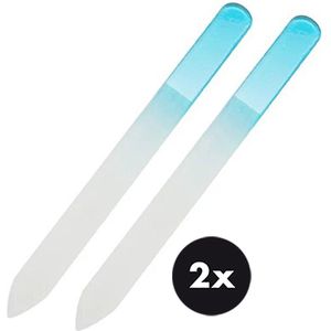 Glazen nagelvijl - Blauw - 2 stuks