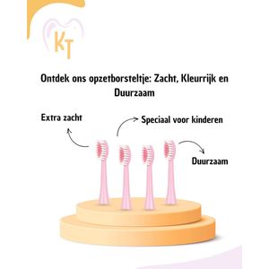 KT - Roze opzetborstel - Unicorn - Extra Zacht - Speciaal voor kinderen - Duurzaam