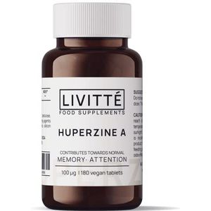 Huperzine A 100 mcg | 180 veganistische tabletten | Huperzia Serrata extract | Made in EU