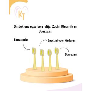 KT - Gele opzetborstel - Giraffe - Extra Zacht - Speciaal voor kinderen - Duurzaam